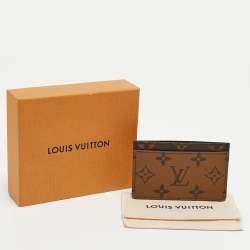Pre Owned Louis Vuitton Monogram Reverse Canvas Card Holder
