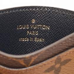 Pre Owned Louis Vuitton Monogram Reverse Canvas Card Holder