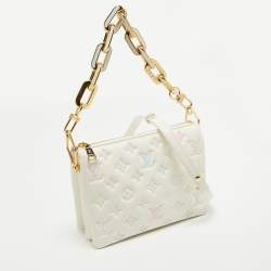 Pre Owned Louis Vuitton Milky Way Monogram Embossed Puffy Leather Coussin BB Bag