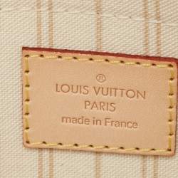 Pre Owned Louis Vuitton Damier Azur Canvas Neverfull PM Zipped Pochette
