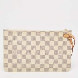 Pre Owned Louis Vuitton Damier Azur Canvas Neverfull PM Zipped Pochette
