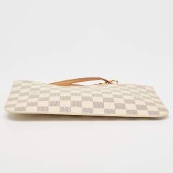 Pre Owned Louis Vuitton Damier Azur Canvas Neverfull PM Zipped Pochette