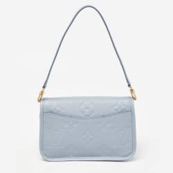 Pre Owned Louis Vuitton Blue Hour Monogram Giant Empreinte Leather Diane NM Bag