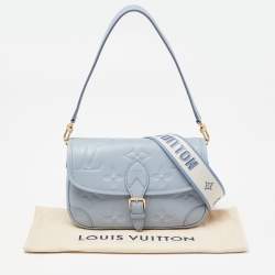 Pre Owned Louis Vuitton Blue Hour Monogram Giant Empreinte Leather Diane NM Bag