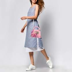 Louis Vuitton Pink Embroidered Satin Capucines Capushell Mini Bag