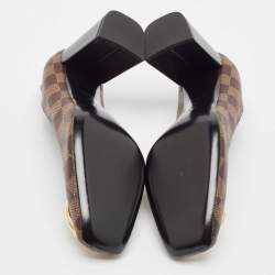 Pre Owned Louis Vuitton Brown Damier Ebene Canvas Madeleine Pumps Size 40