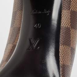 Pre Owned Louis Vuitton Brown Damier Ebene Canvas Madeleine Pumps Size 40