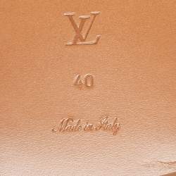 Louis Vuitton Tricolor Monogram Canvas Crafty Lock It Flat Slides Size 40