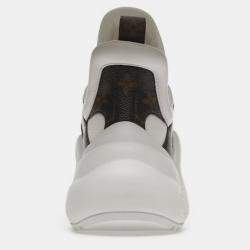 Louis Vuitton Brown/White Mesh and Monogram Coated Canvas Archlight Sneaker EU 37