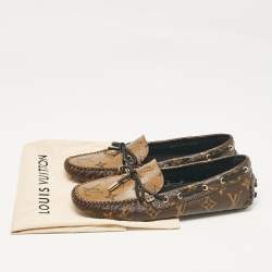 Louis Vuitton Brown Monogram Canvas Gloria Loafers Size 37.5