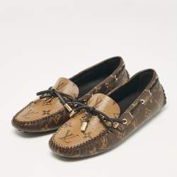 Louis Vuitton Brown Monogram Canvas Gloria Loafers Size 37.5