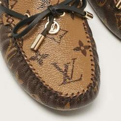 Louis Vuitton Brown Monogram Canvas Gloria Loafers Size 37.5