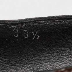 Pre Owned Louis Vuitton Black/Brown Leather and Monogram Canvas Archlight Pumps Size 38.5