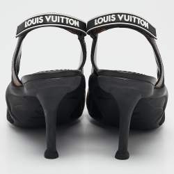 Louis Vuitton Monogram Canvas and Leather Archlight Slingback Pumps Size 39.5
