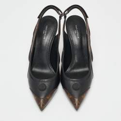 Louis Vuitton Monogram Canvas and Leather Archlight Slingback Pumps Size 39.5