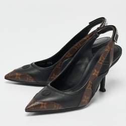 Louis Vuitton Monogram Canvas and Leather Archlight Slingback Pumps Size 39.5