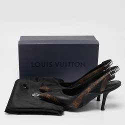 Louis Vuitton Monogram Canvas and Leather Archlight Slingback Pumps Size 39.5