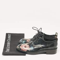 Pre Owned Louis Vuitton Black Patent Leather Oxfords Size 37.5