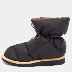 Pre Owned Louis Vuitton Black Nylon Pillow Confort Boots Size 39