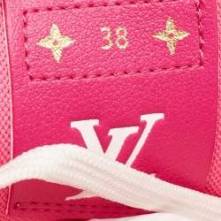 Louis Vuitton Fuchsia/White Leather Charlie Low Top Sneakers Size 38