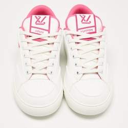 Louis Vuitton Fuchsia/White Leather Charlie Low Top Sneakers Size 38