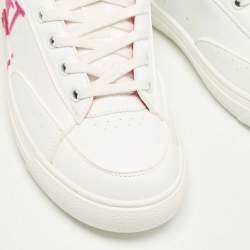 Louis Vuitton Fuchsia/White Leather Charlie Low Top Sneakers Size 38