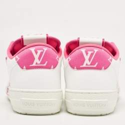 Louis Vuitton Fuchsia/White Leather Charlie Low Top Sneakers Size 38