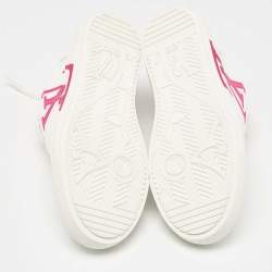 Louis Vuitton Fuchsia/White Leather Charlie Low Top Sneakers Size 38