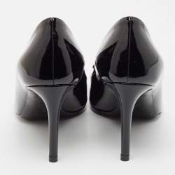 Louis Vuitton Black Patent Leather Bow Pumps Size 36