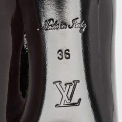 Louis Vuitton Black Patent Leather Bow Pumps Size 36