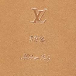 Louis Vuitton Monogram Canvas Studded Lock It Flat Slides Size 38.5