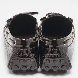 Louis Vuitton Burgundy Monogram Vernis Gloria Loafers Size 38