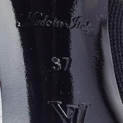Louis Vuitton Black Knit Fabric LV Black Heart Sock Ankle Boots Size 37