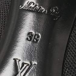 Pre Owned حذاء بوت لوي فيتون قماش تريكو أسود مونوغرامي للكاحل مقاس 40