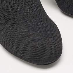 Pre Owned حذاء بوت لوي فيتون قماش تريكو أسود مونوغرامي للكاحل مقاس 40