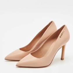 Louis Vuitton Beige Leather Urban Twist Pumps Size 38.5