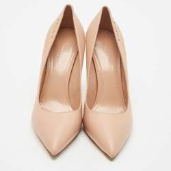 Louis Vuitton Beige Leather Urban Twist Pumps Size 38.5