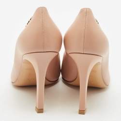 Louis Vuitton Beige Leather Urban Twist Pumps Size 38.5