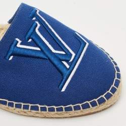 Louis Vuitton Blue Canvas Escale Starboard Espadrille Flats Size 39