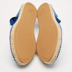 Louis Vuitton Blue Canvas Escale Starboard Espadrille Flats Size 39