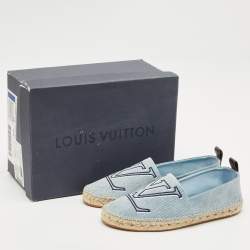 Louis Vuitton Blue Denim Seashore Espadrille Flats Size 38