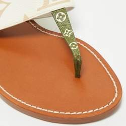Louis Vuitton Multicolor Monogram Canvas Thong Flats Size 39