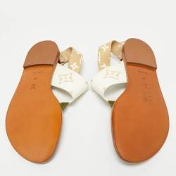 Louis Vuitton Multicolor Monogram Canvas Thong Flats Size 39