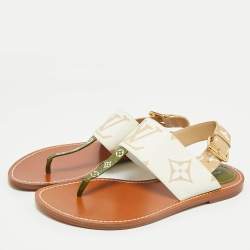 Louis Vuitton Multicolor Monogram Canvas Thong Flats Size 39