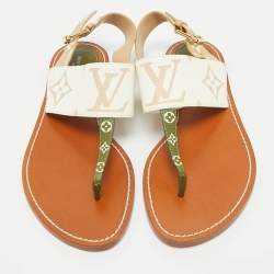 Louis Vuitton Multicolor Monogram Canvas Thong Flats Size 39