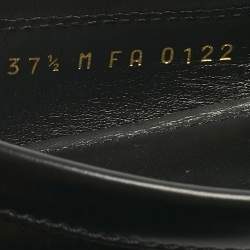 Pre Owned Louis Vuitton Black Brushed Leather Penny Loafers Size 37.5