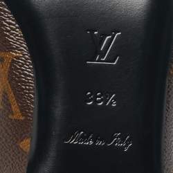 Pre Owned Louis Vuitton Brown Coated Canvas Upper Case Loafers Size 38.5