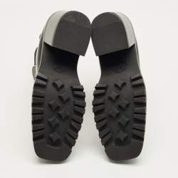 Pre Owned Louis Vuitton Black Leather LV Beaubourg Chelsea Ankle Boots Size 40