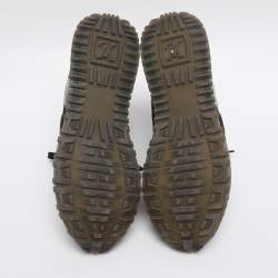 Pre Owned Louis Vuitton Run Away Size 39 Black Leather and Mesh Low Top Sneakers