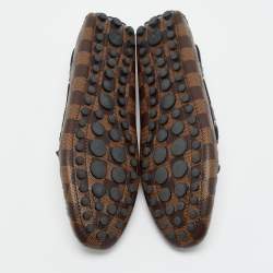 مملوكة مسبقًا Louis Vuitton Gloria Size 38.5 Brown/Black Coated Canvas and Leather Loafers
